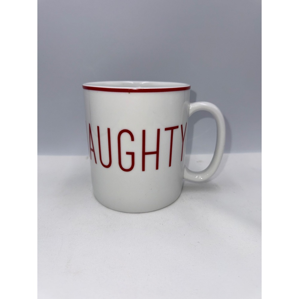 222 Fifth Naughty Nice Coffee Large Mug White Christmas Holiday